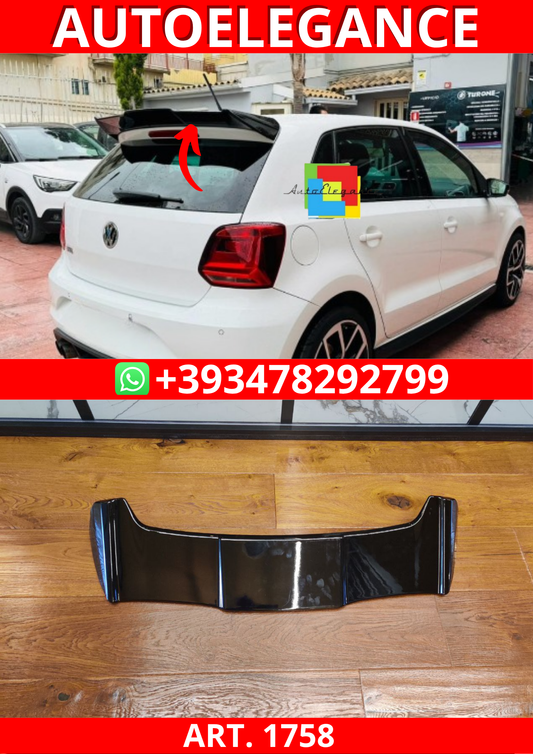 ART. 1758 SPOILER  VW POLO 6R 6C 2011-2018 LOOK BATMAN NERO LUCIDO