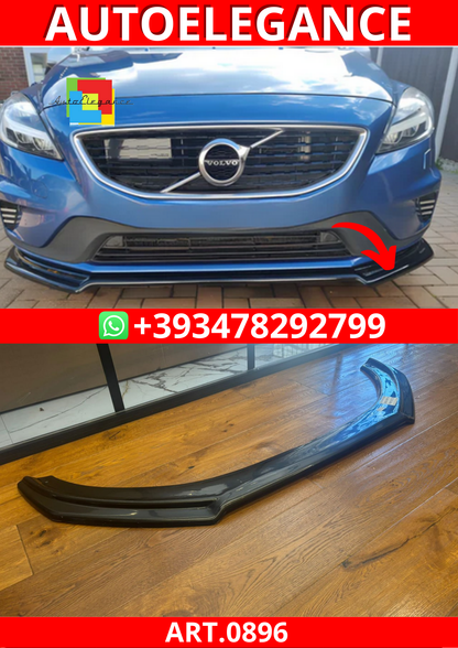 ART. 0896 SPLITTER VOLVO V40 2012-2019 R NERO LUCIDO