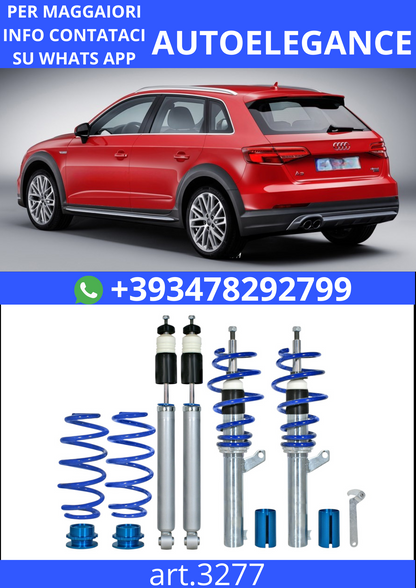 🎀Art.3277 Kit assetto sportivo BlueLine adatto per Audi A3 (8P) Quattro🎀