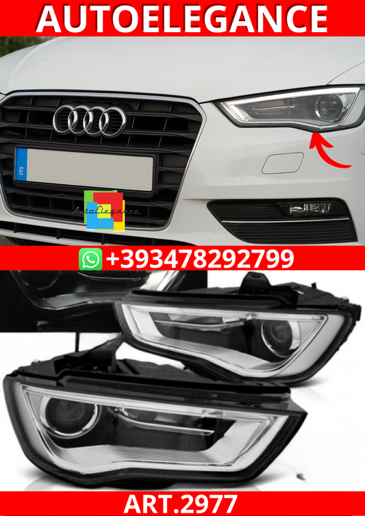 ART.2977 FARI TUBO LUCE DRL per AUDI A3 8V 12-16