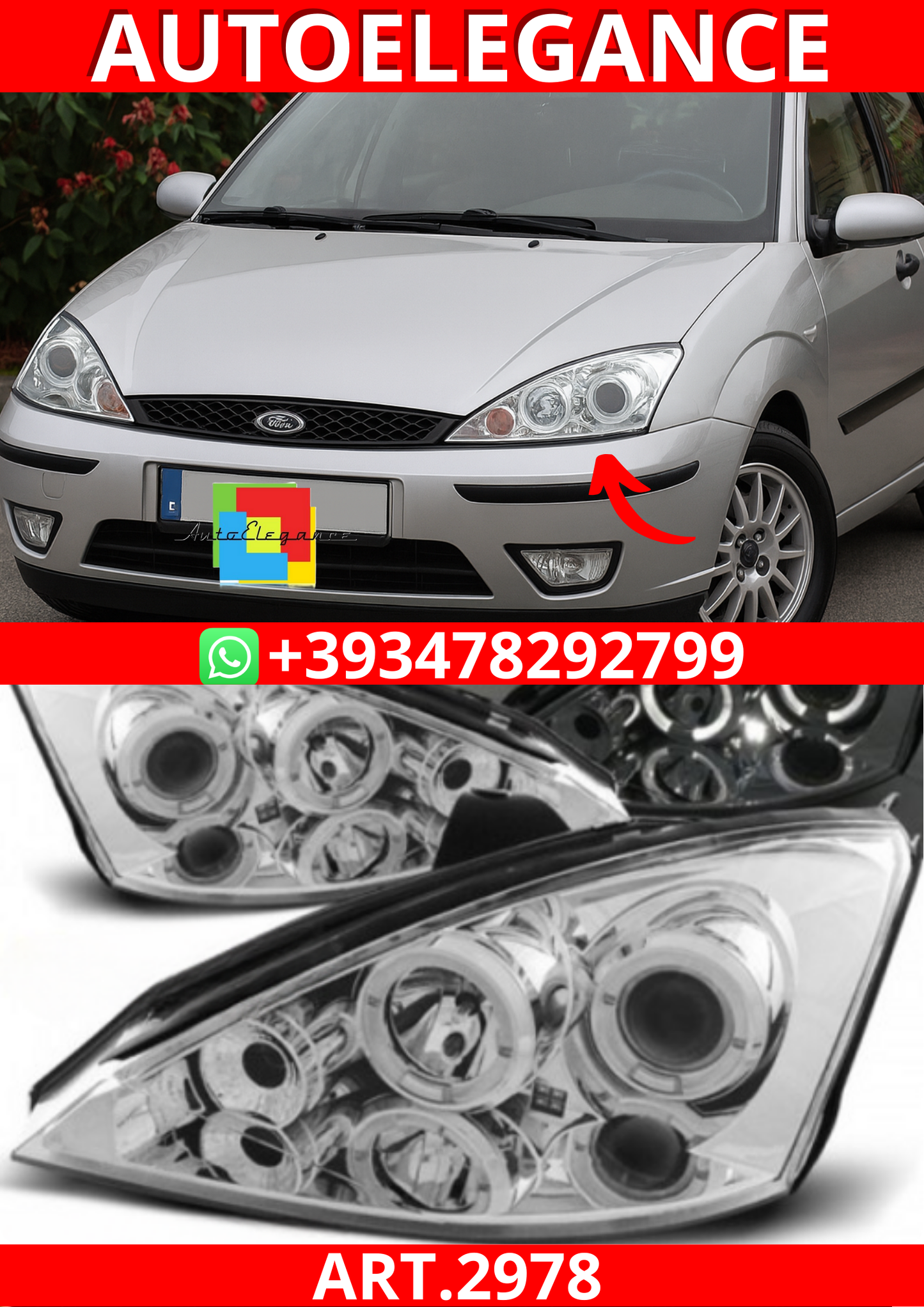 ART.2978 FARI ANTERIORE FORD FOCUS 10.98-10.01