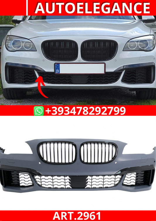 ART.2961 Paraurti anteriore con griglie adatto per BMW Serie 7 F01 F02 2009+
