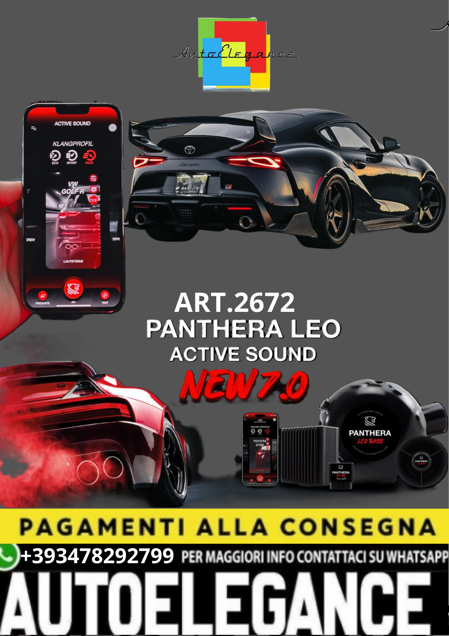 💥💣 ART.2672 PANTHERA SOUND SYSTEM ADATTO PER Toyota Supra Mk5💣💥