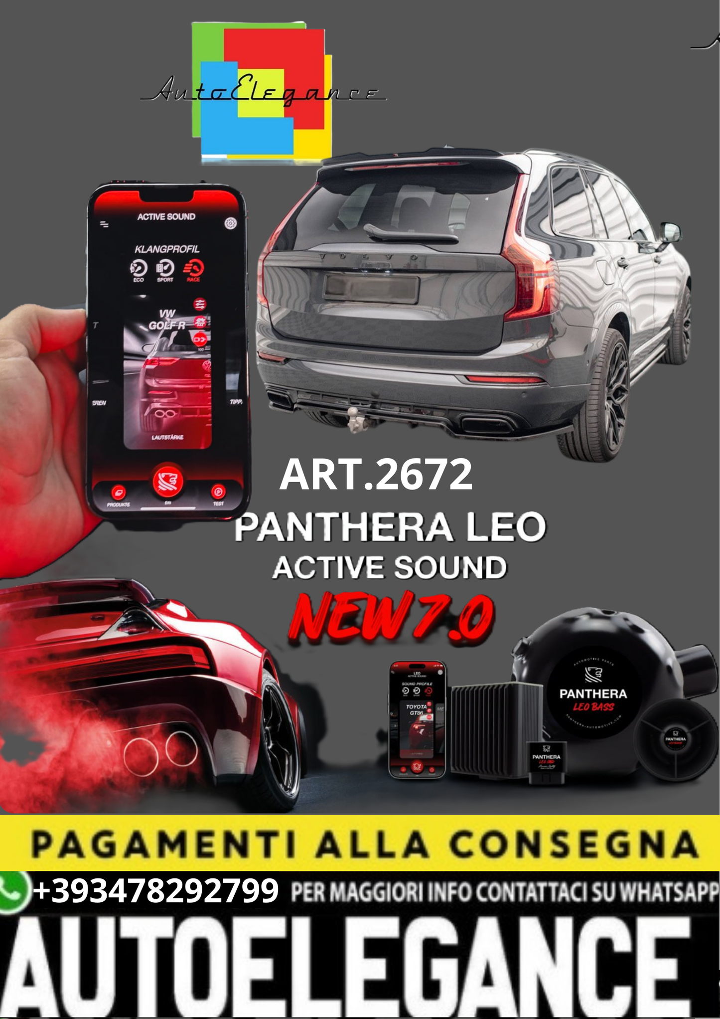 💥💣 ART.2672 PANTHERA SOUND SYSTEM ADATTO PER Volvo XC90💣💥