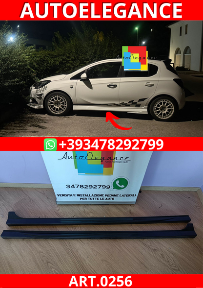 ART. 0256 MINIGONNE OPEL CORSA E 5 PORTE 2014-2019 LOOK SPORT GREZZE