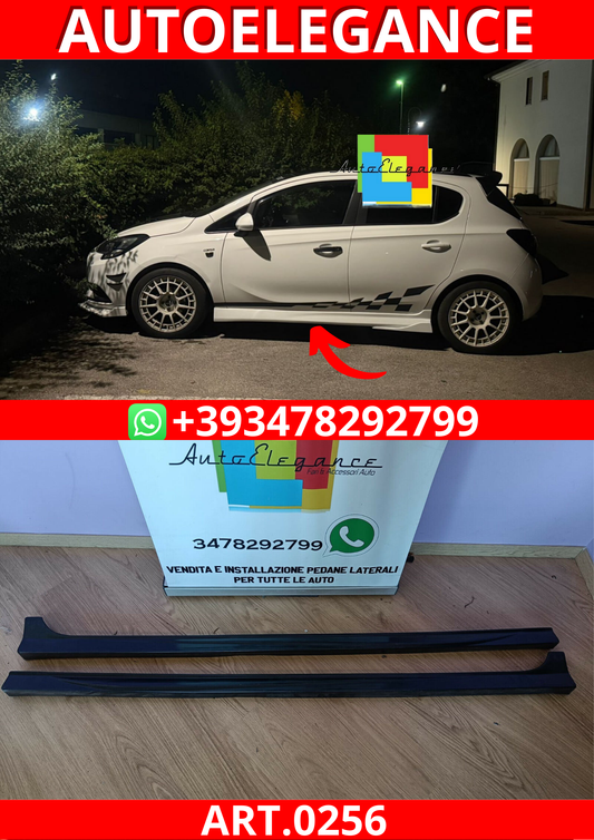 ART. 0256 MINIGONNE OPEL CORSA E 5 PORTE 2014-2019 LOOK SPORT GREZZE