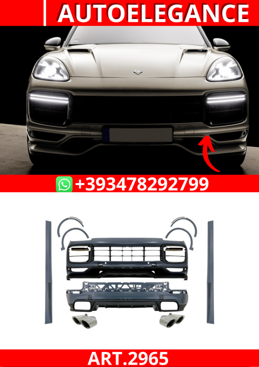 ART.2965  BODYKIT Porsche Cayenne (9Y0) (2018-Up) Conversione a Turbo & Aero