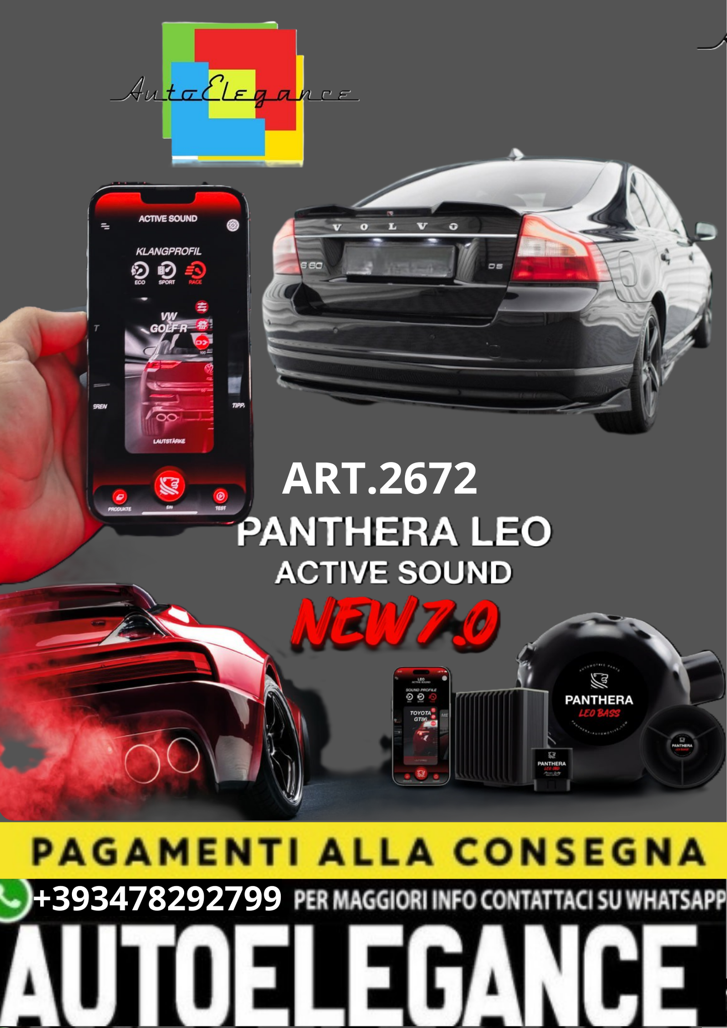 💥💣 ART.2672 PANTHERA SOUND SYSTEM ADATTO PER Volvo S80💣💥