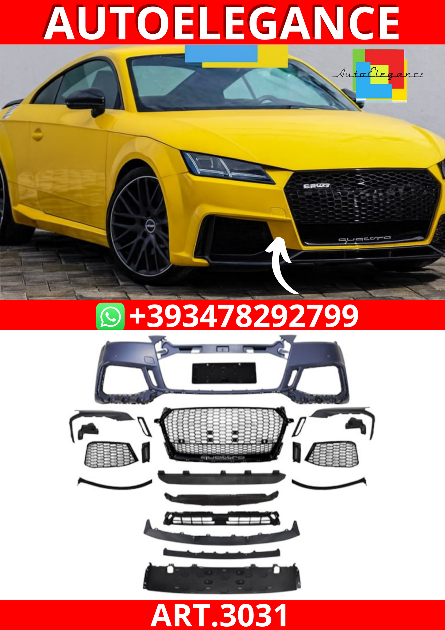 ART.3031 PARAURTI ANTERIORE  AUDI TT 14-17