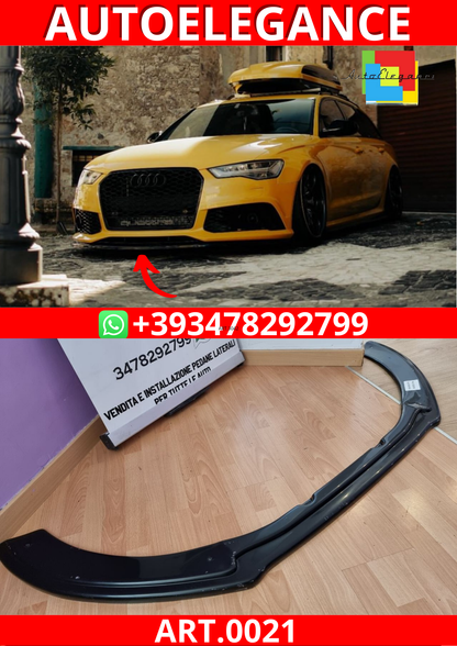 ART. 0021 SPLITTER AUDI A6 4G C7 RS6 2011-2018 NERO LUCIDO