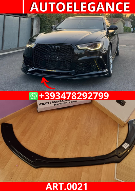 ART. 0021 SPLITTER AUDI A6 4G C7 RS6 2011-2018 NERO LUCIDO