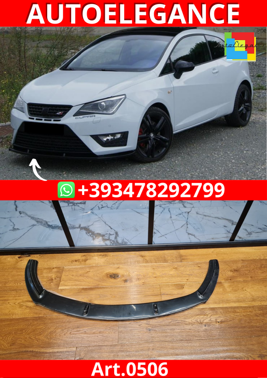 ART. 0506 SPLITTER SEAT IBIZA 6J 2008-2017 NERO LUCIDO