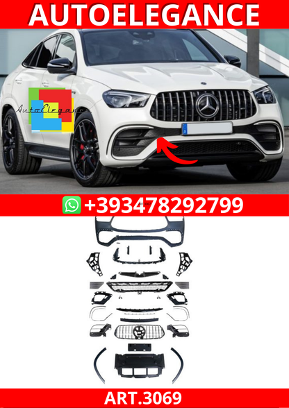 ART.3069  Paraurti anteriore GLE63 AMG Look per Mercedes GLE W167 C167 2019+