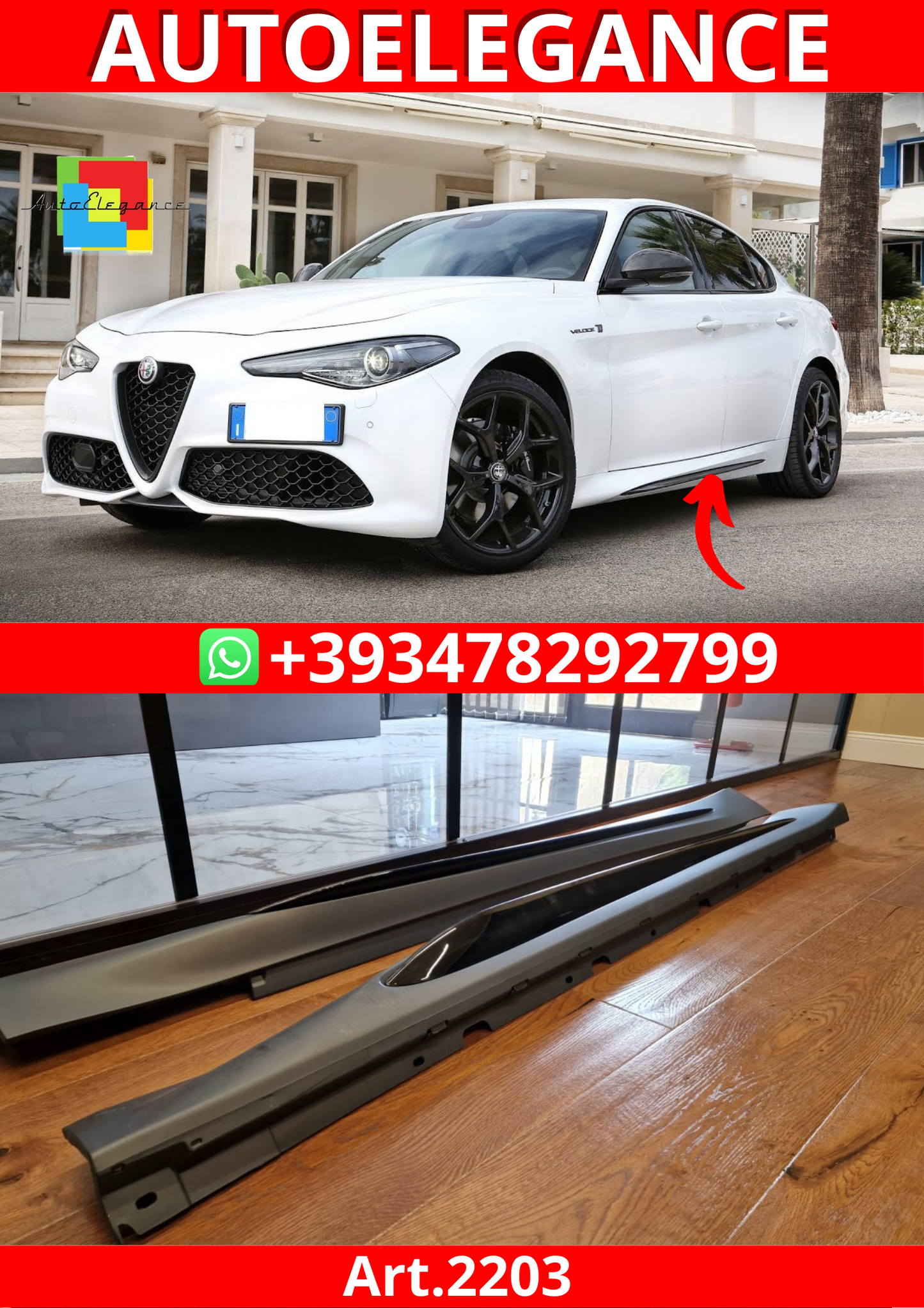 ART.2203 MINIGONNE ALFA ROMEO GIULIA SPECIFICHE TOP QUALITY