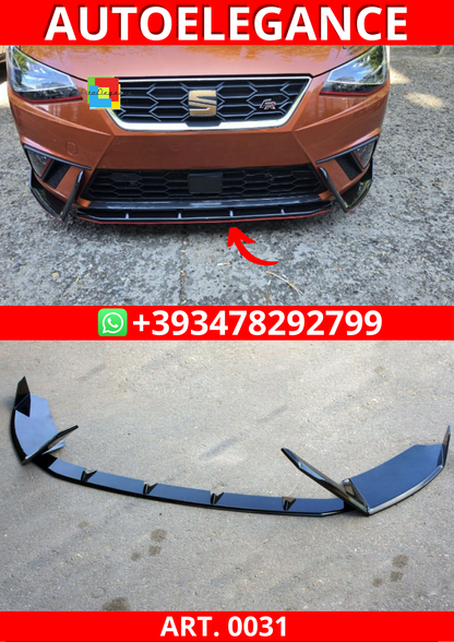 ART. 0031 SPLITTER SEAT IBIZA 6J FR 2017+ NERO LUCIDO (3 PEZZI)