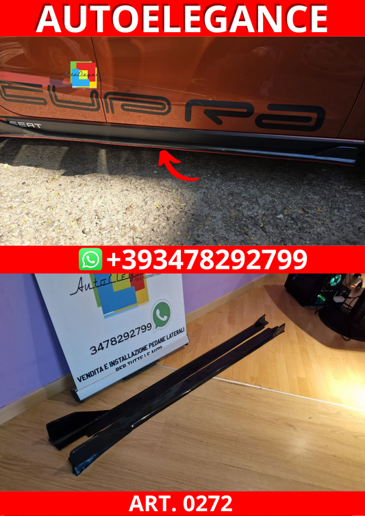ART. 0272 SOTTO MINIGONNE SEAT IBIZA 6J   2008-2021 NERO LUCICO