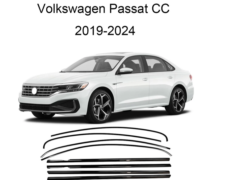 ART.4890  Cornici finestrini neri copertura adesiva window VWPassat CC 13-24