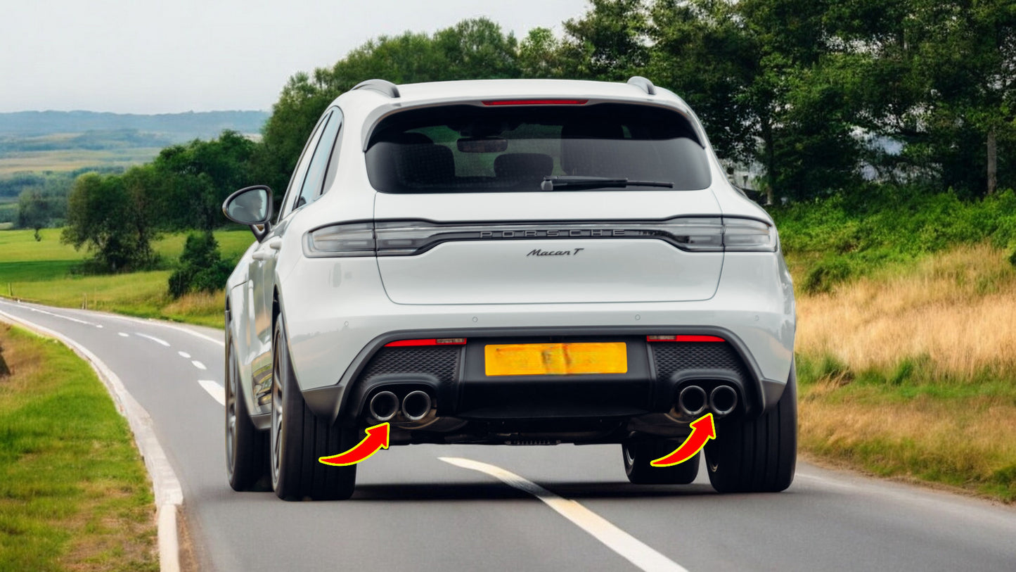 ⭐Punta di scarico ADATTO PER Porsche MACAN 13-16 SPORTIVI IN INOX⭐