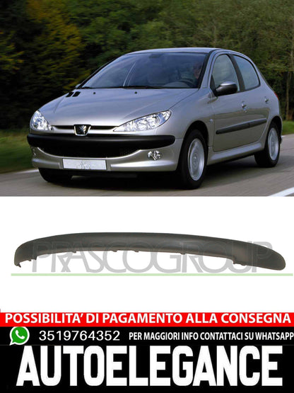 Modanatura centrale nera-paraurti anteriore per Peugeot 206 08/98-07/09 7452H8
