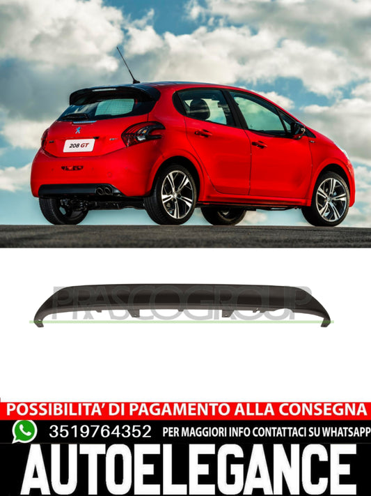 Spoiler Paraurti Prasco Posteriore NERO/GOFFRATO Per Peugeot 208 #D3 1607259880