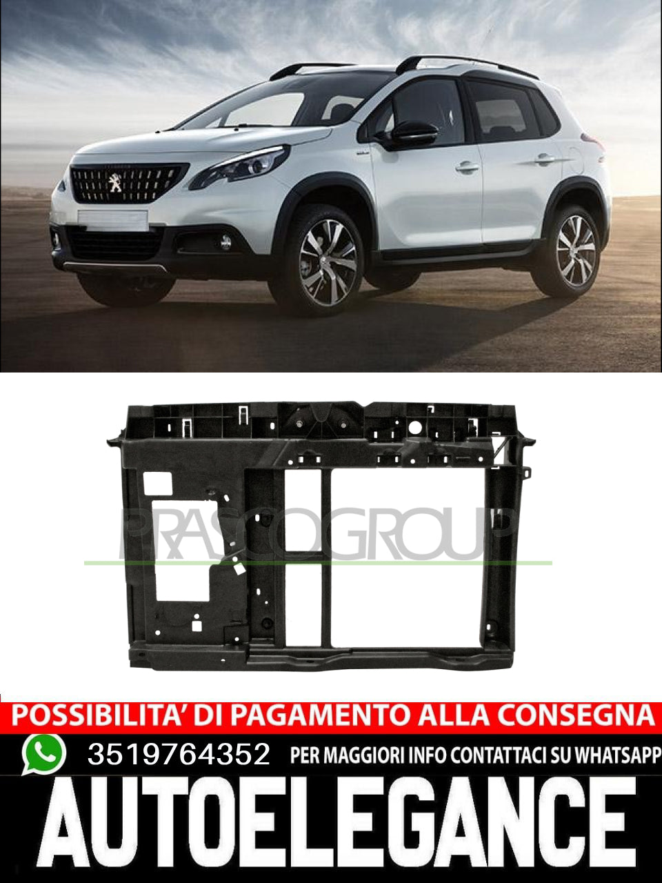 Pannellatura FRONTALE ANTERIORE COMPLETO Prasco certified per Citroën Peugeot