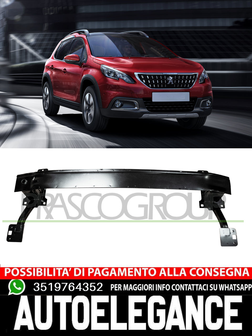 Supporto Paraurti ANTERIORE Prasco per Peugeot  9678452480