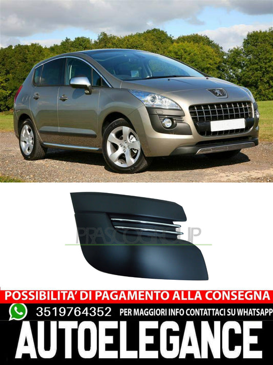 Griglia DESTRA  PARAURTI NERA Prasco Per Peugeot 3008  742286