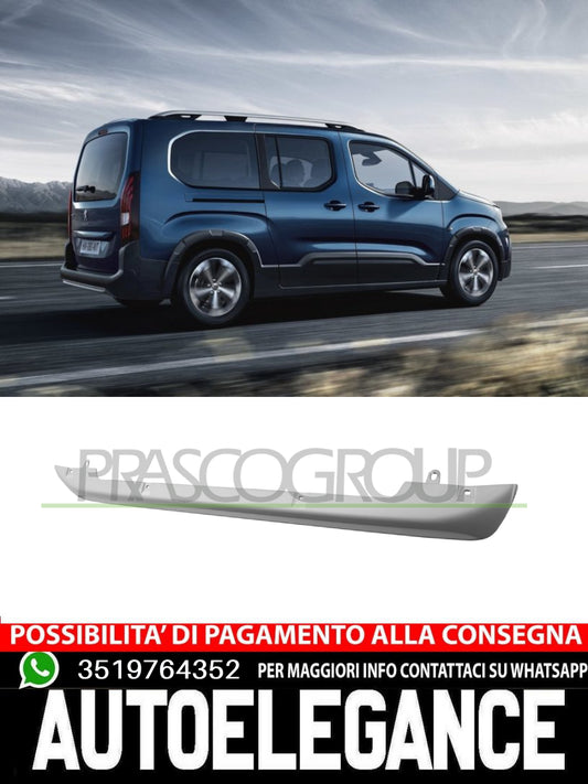 Spoiler paraurti Prasco Posteriore VERNICIATO ARGENTO per PEUGEOT RIFTER