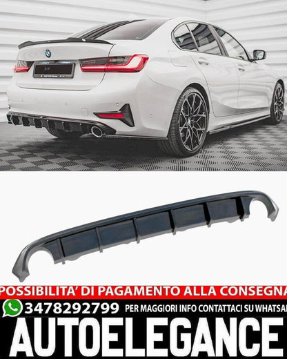 DIFFUSORE POSTERIORE ADATTO PER BMW SERIE 3 G20 2019+ LOOK NERO LUCIDO