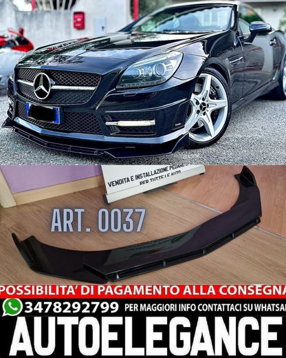SPLITTER ANTERIORE ADATTO PER MERCEDES-BENZ SLK R172 LOOK NERO LUCIDO
