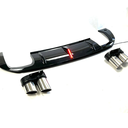 ✨ABS DIFFUSER with LED light SUITABLE FOR Audi Q2 2022 LOOK R SPORTY DESIGN✨