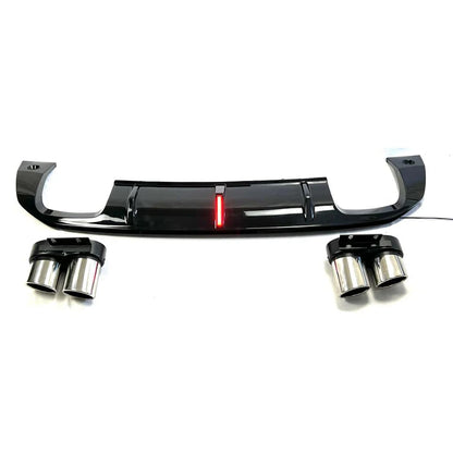 ✨ABS DIFFUSER with LED light SUITABLE FOR Audi Q2 2022 LOOK R SPORTY DESIGN✨