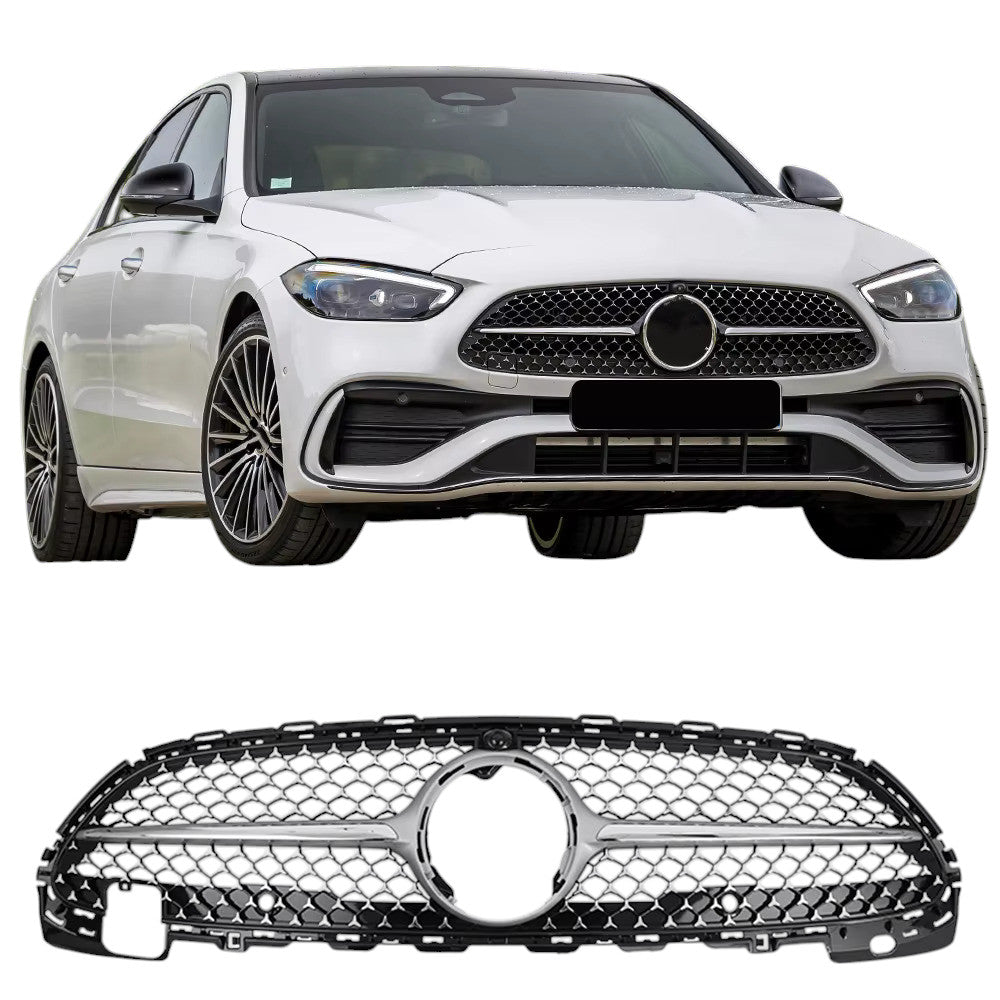 💥GRIGLIA RADIATORE NERO DIAMANTE DADATTO PER Mercedes Benz W206 Classe C 21💥