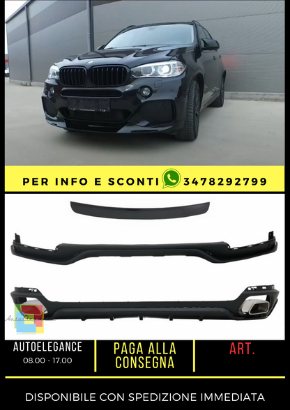 ✨Kit carrozzeria paraurti anteriore e diffusore adatto per BMW X5 F15 14-18✨