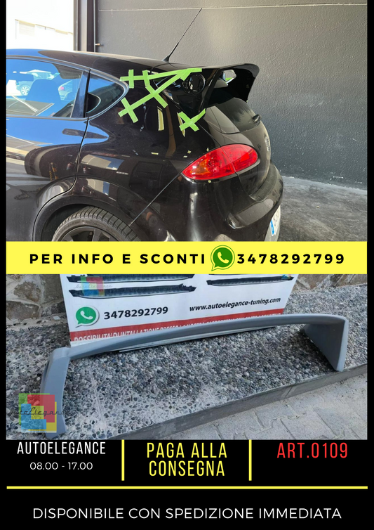 SPOILER POSTERIORE SEAT LEON 1P MK2 2005-2009 SUL TETTO JE LOOK 0109