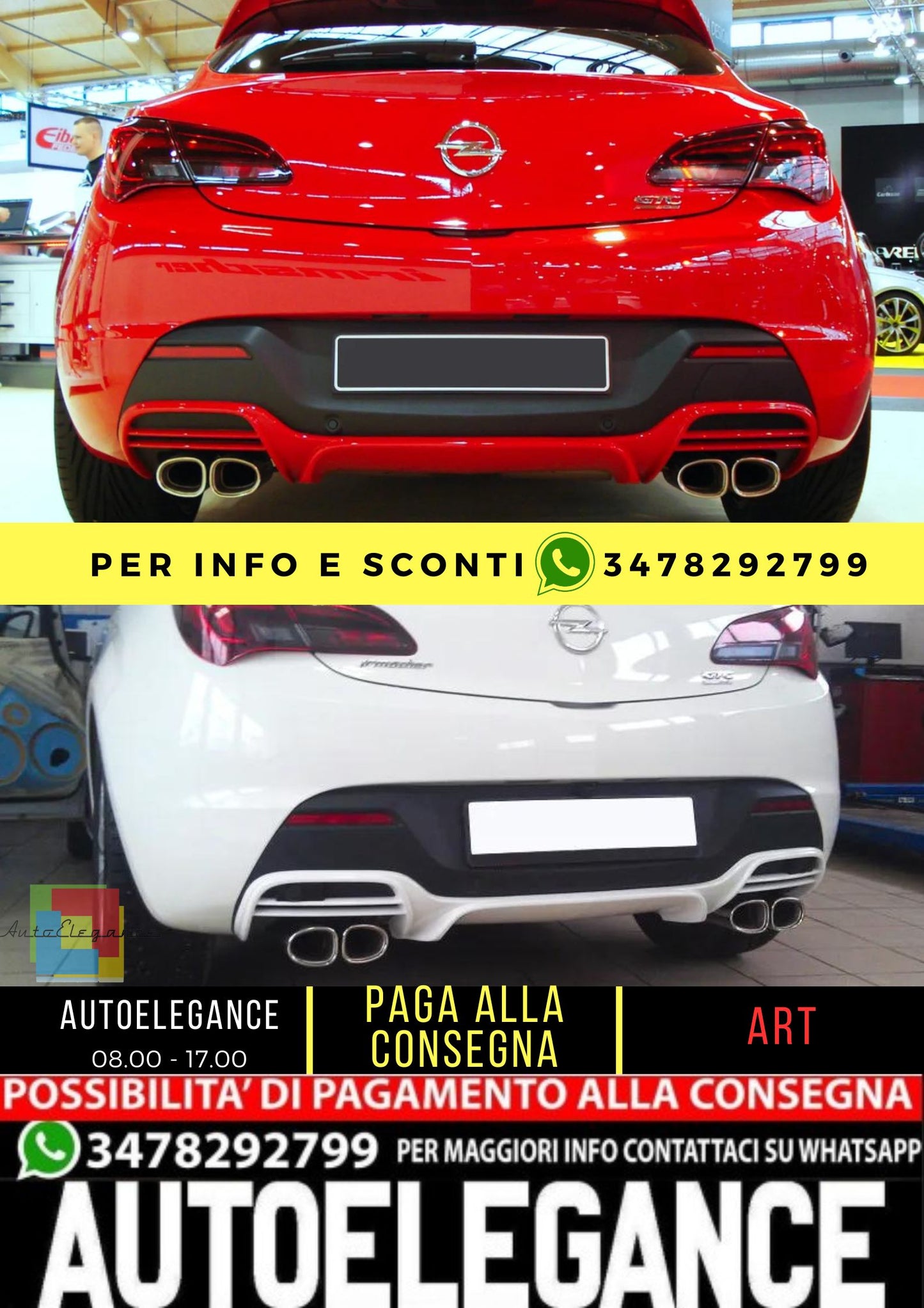 🌻PARAURTI POSTERIORE ADATTO PER OPEL ASTRA J GTC🌻