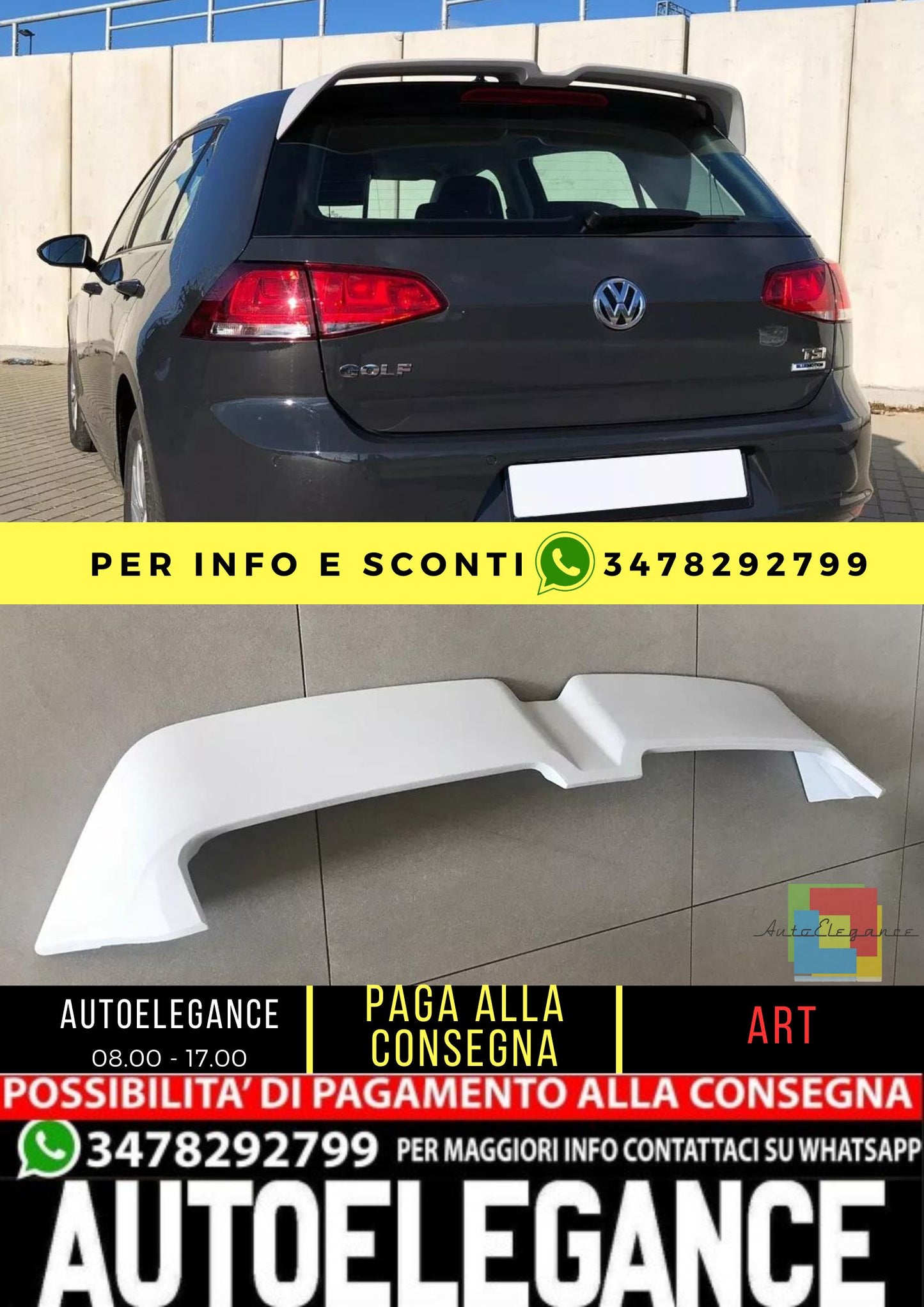 🤩SPOILER KIT SUITABLE FOR VW GOLF 7.5 GTI 