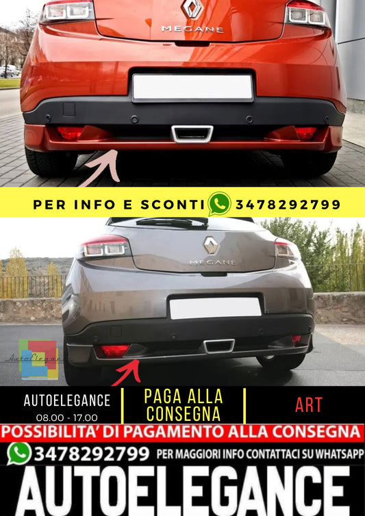 😎PARAURTI POSTERIORE ADATTO PER RENAULT MEGANE 3 III COUPE😎