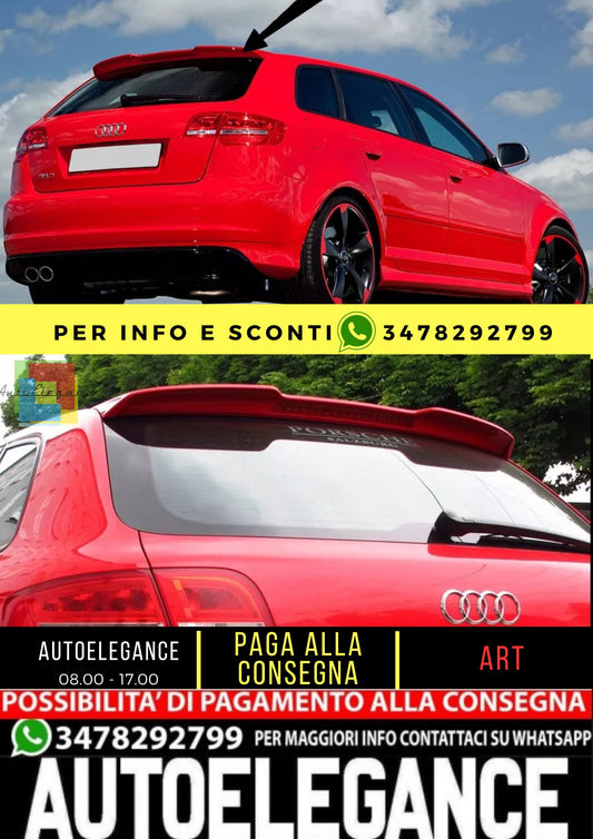 💯KIT SPOILER ADATTO PER AUDI A3 8P SPORTBACK RS3 LOOK💯