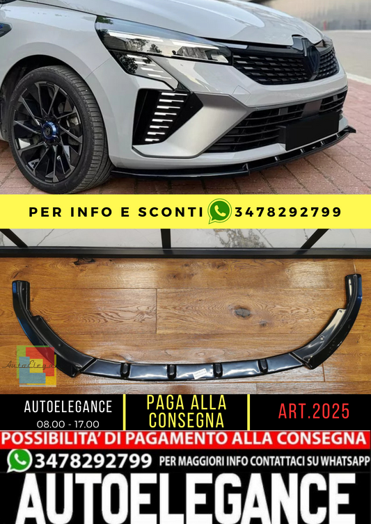 💎FRONT SPLITTER A Plus+ Standard SUITABLE FOR Renault Clio 5 FL 2023+ BLACK💎