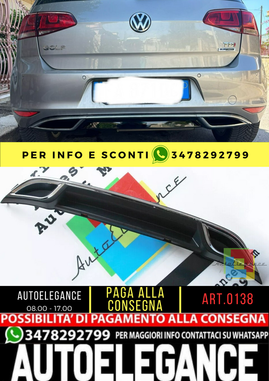 ✨0138 DIFFUSORE ADATTO PER VW GOLF 7 2012-2016 LOOK R DESIGN SPORTIVO✨