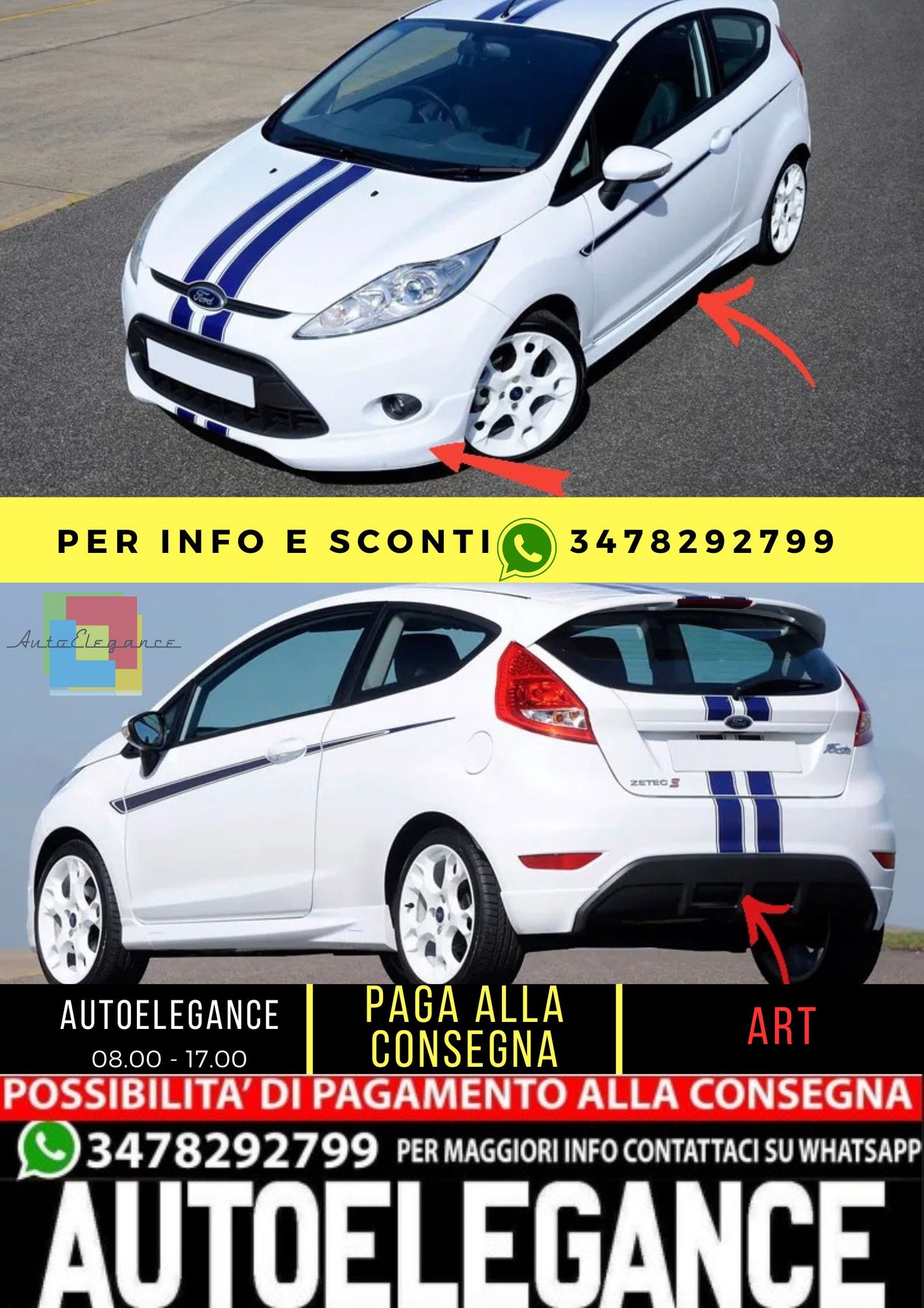 🤍BODYKIT SUITABLE FOR FORD FIESTA 7 ZETEC S STYLE ( 2008-2012 )🤍