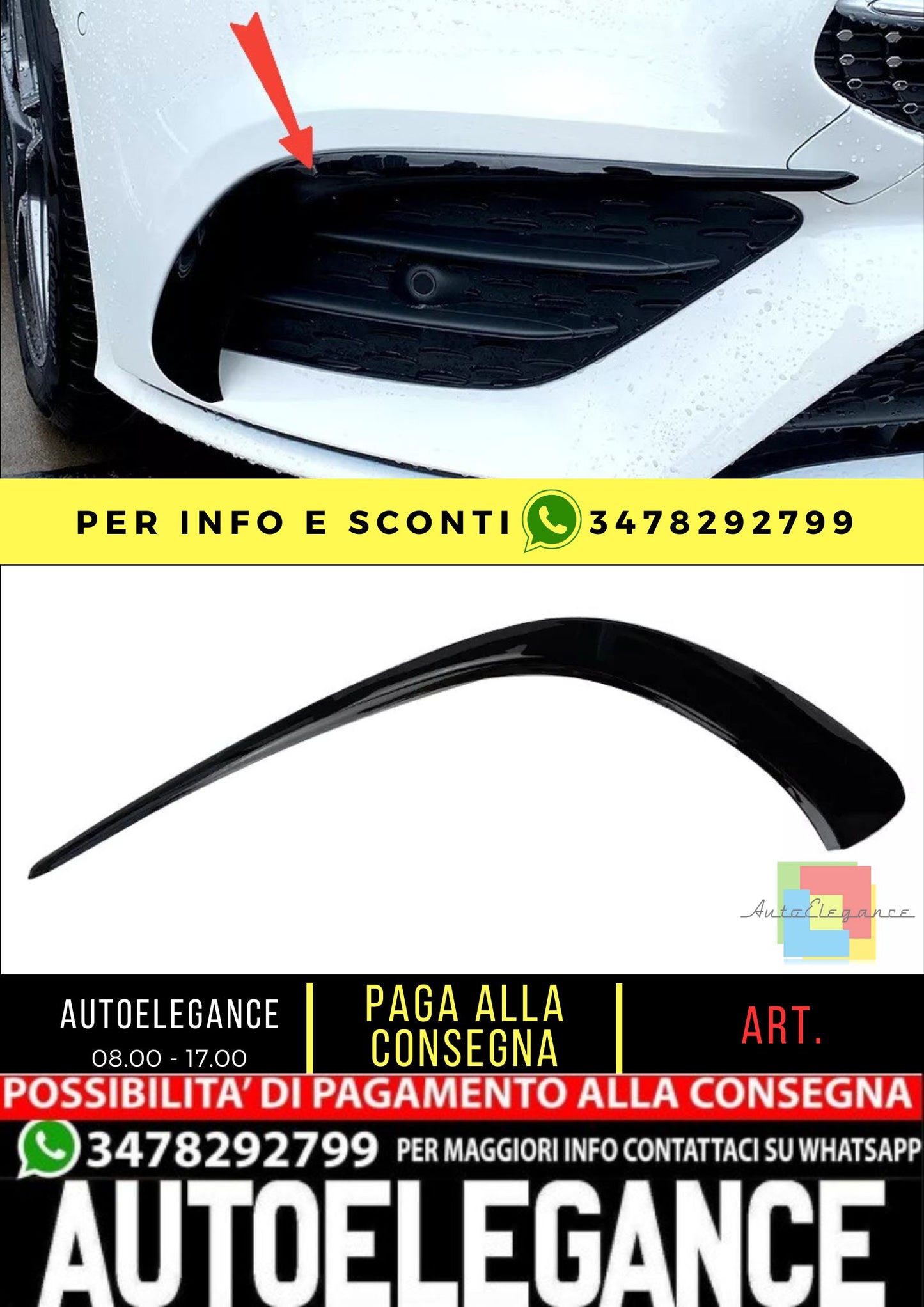 💯KIT AERO FLAPS ADATTO PER Mercedes classe C118 CLA💯