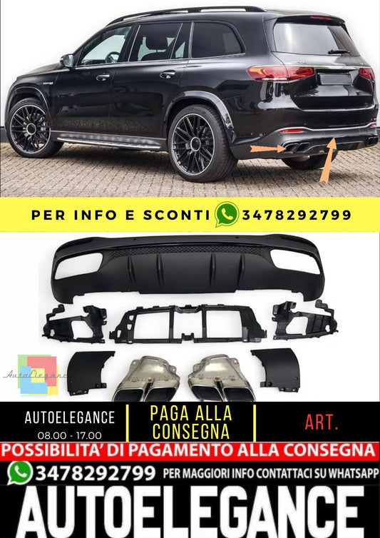 ⭐Diffusore+ terminali di scarico ADATTO PER Mercedes W167 GLS⭐