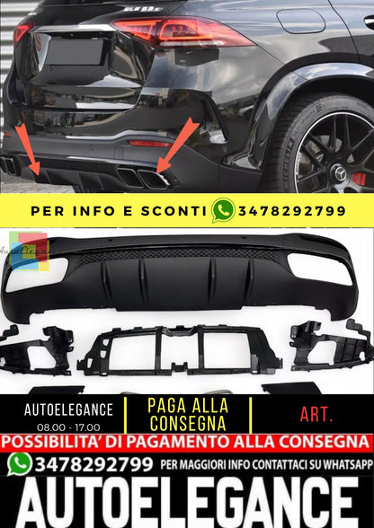 🔥Diffuser + exhaust tips SUITABLE FOR Mercedes W167 GLE SUV🔥