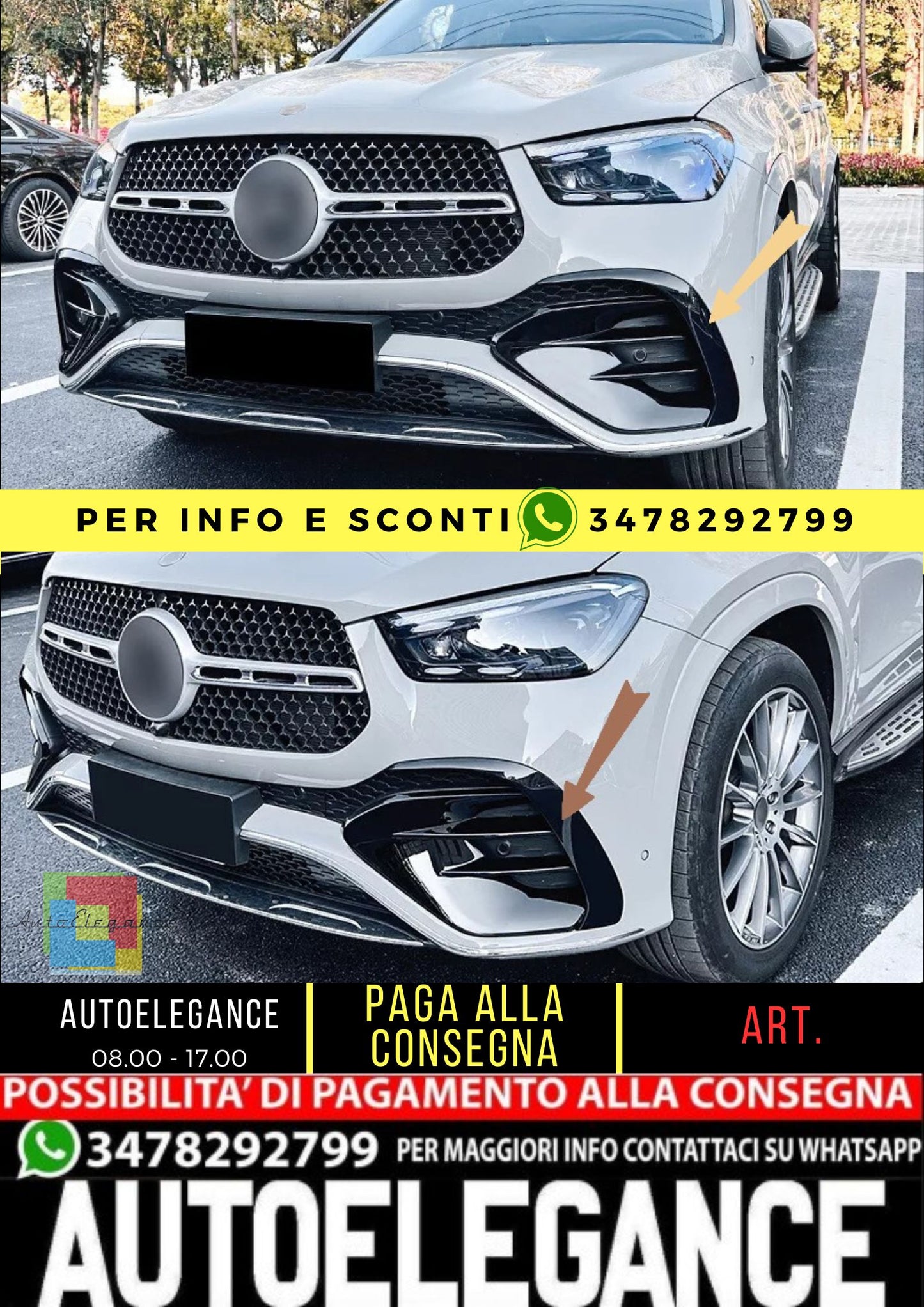 🖤AERO FLOPS Adatto per Mercedes V167 C167 GLE🖤