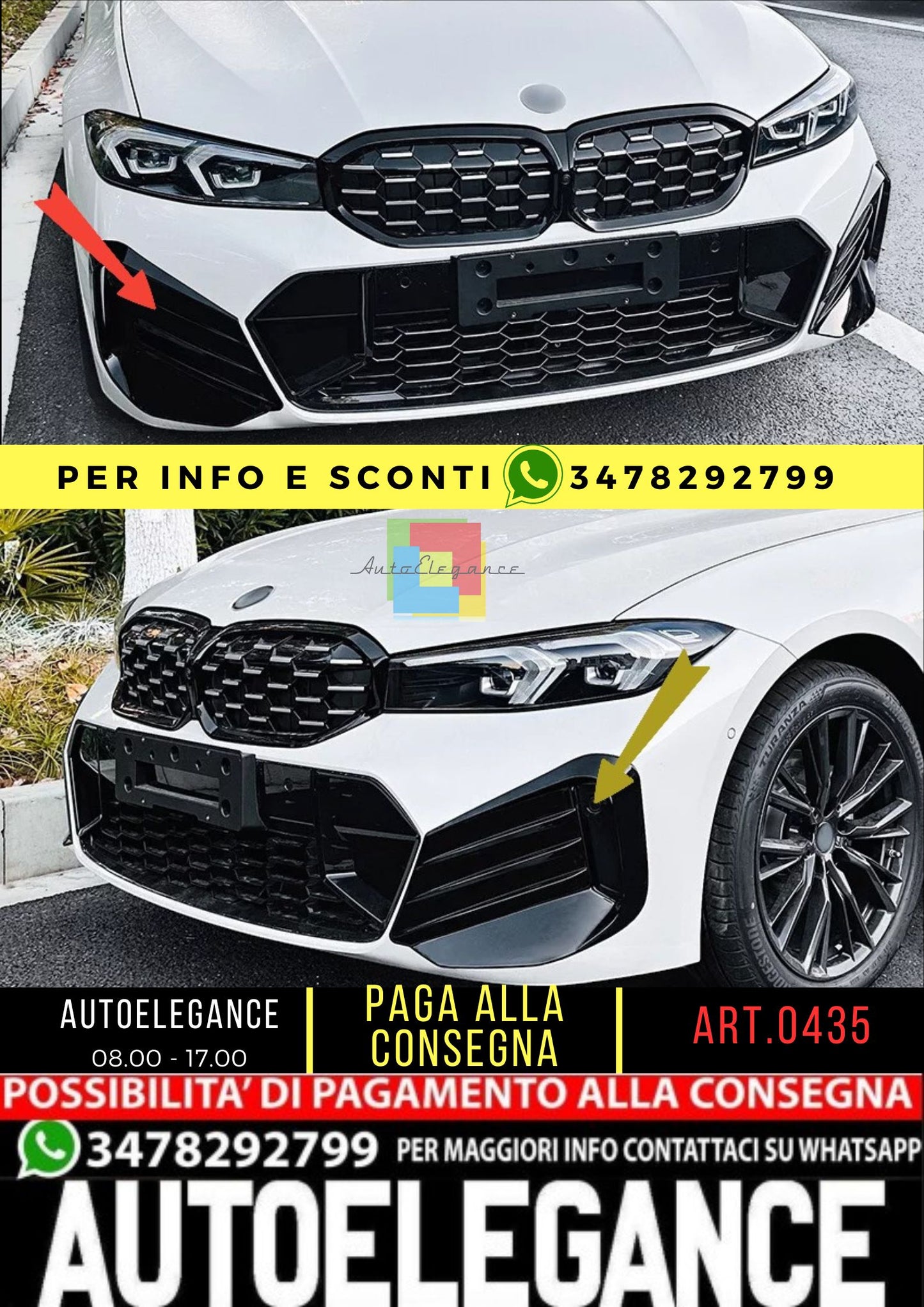 AERO FLAPS ADATTO PER  BMW 3 G20 G21 LCI