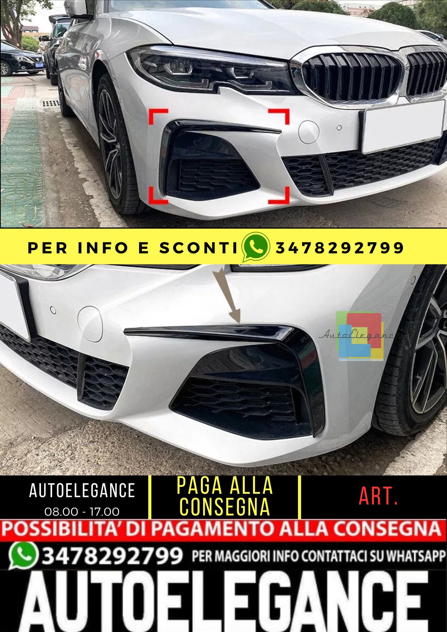 AERO FLAPS ADATTO PER  BMW G20 G21 pre-LCI 2019-2022