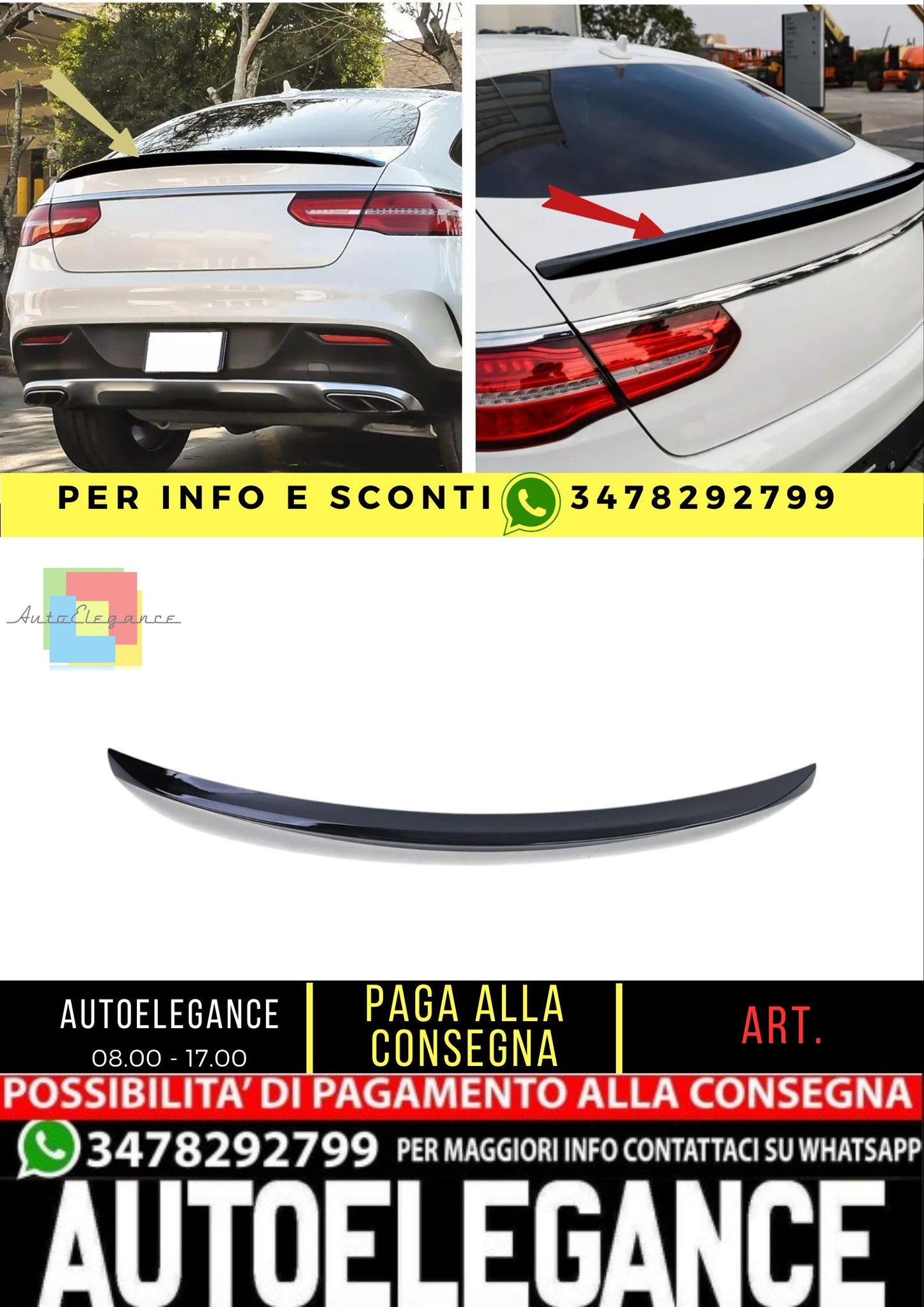 ⭐SPOILER ADATTO PER MERCEDES C292 GLE Coupé ⭐