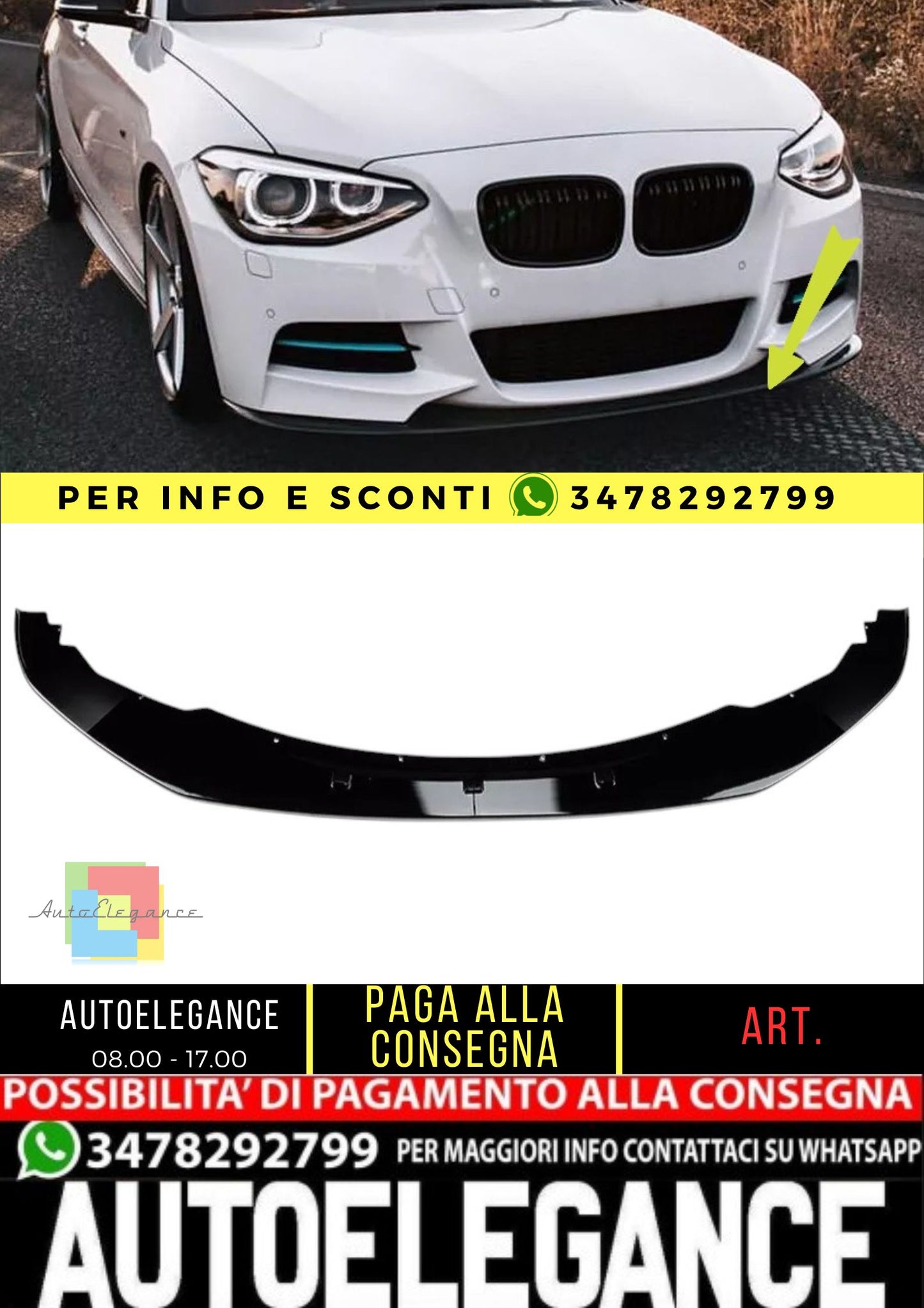 Splitter Adatto per BMW Serie 1 F20 F21